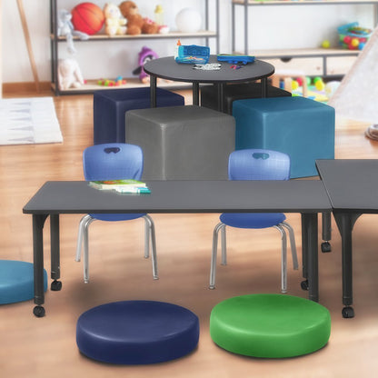 72 x 30 in. Height Adjustable Mobile Classroom Activity Table- Grey