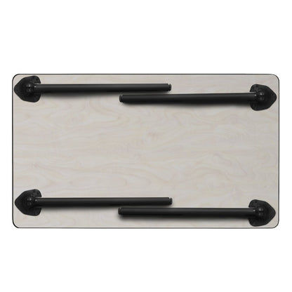 48 x 24 in. Folding Training Seminar Table- Cherry Top, Black Legs