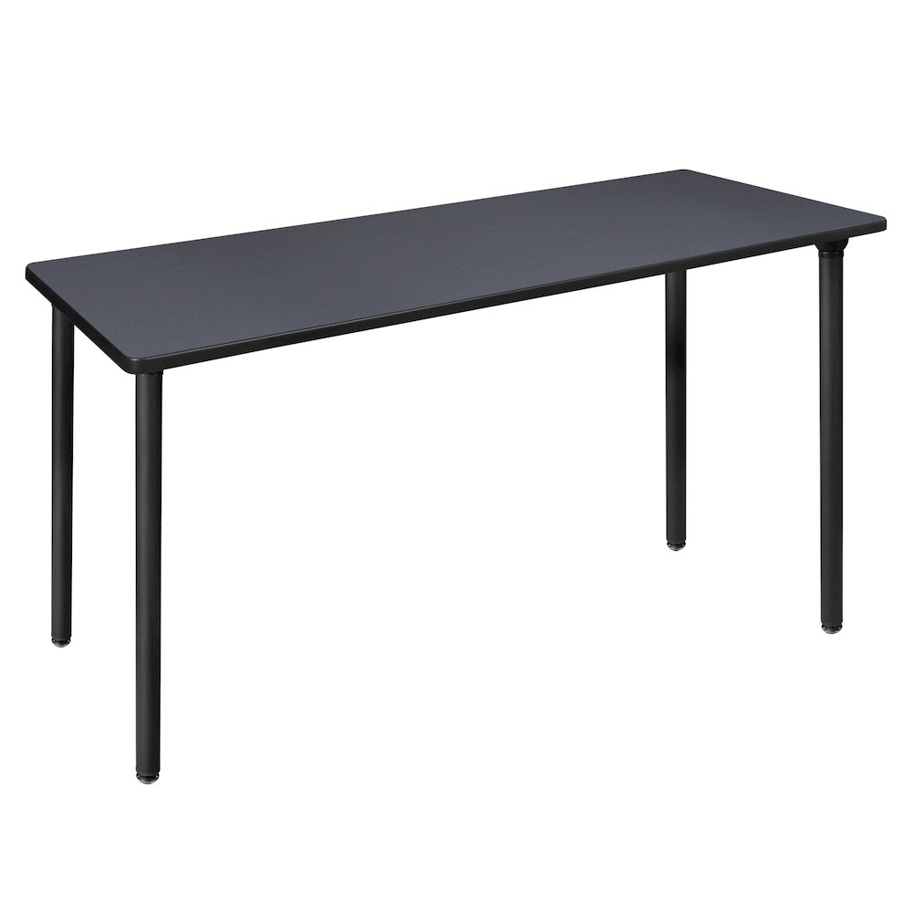 60 x 24 in. Folding Training Seminar Table- Grey Top, Black Legs