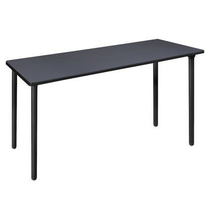 60 x 24 in. Folding Training Seminar Table- Grey Top, Black Legs