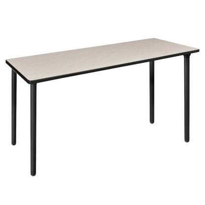 66 x 24 in. Folding Training Seminar Table- Maple Top, Black Legs