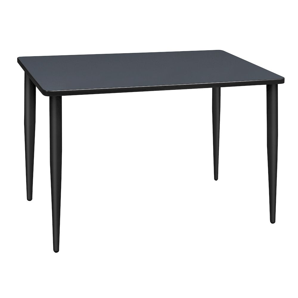 42 x 24 in. Training Seminar Table- Grey Top, Black Tapered Legs