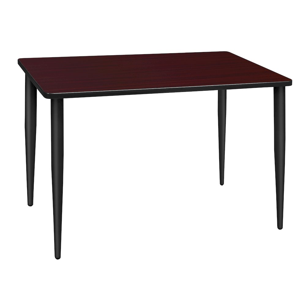 42 x 24 in. Training Seminar Table- Mahogany Top, Black Tapered Legs