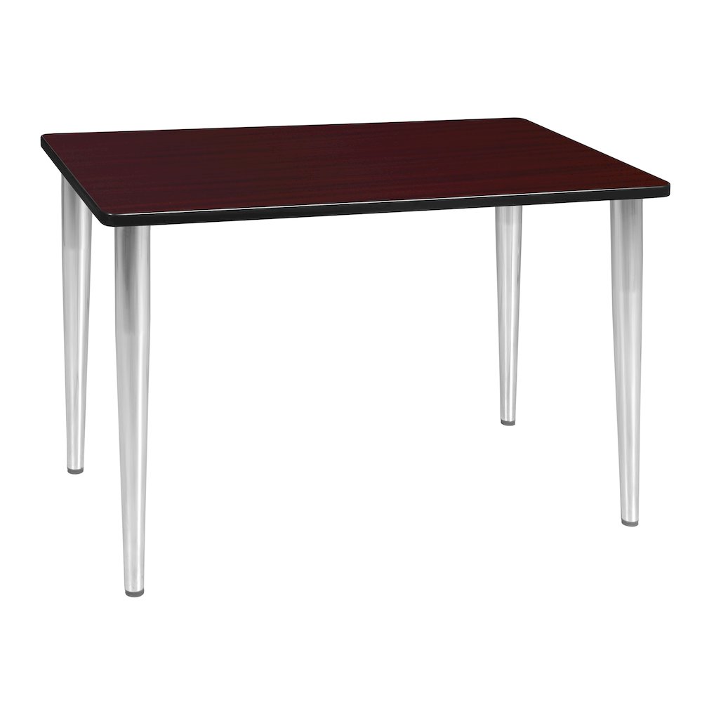 42 x 24 in. Training Seminar Table- Mahogany Top, Chrome Tapered Legs