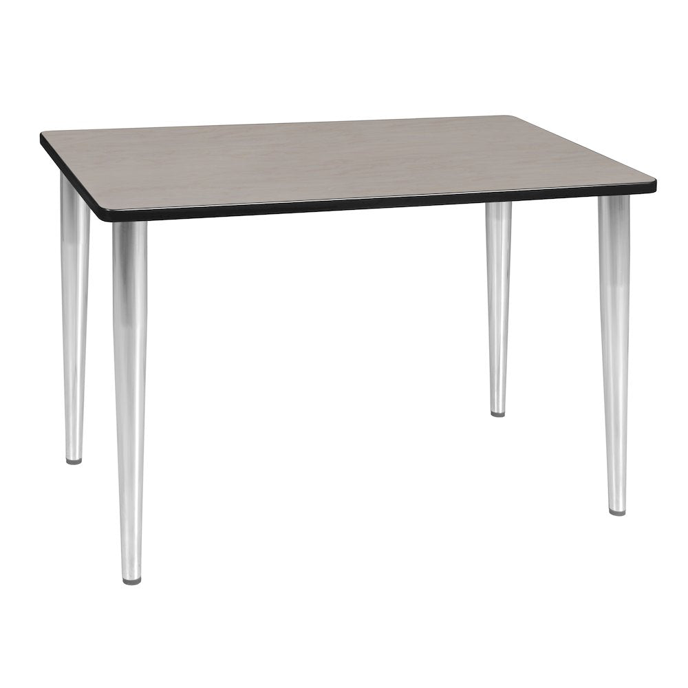 42 x 24 in. Training Seminar Table- Maple Top, Chrome Tapered Legs