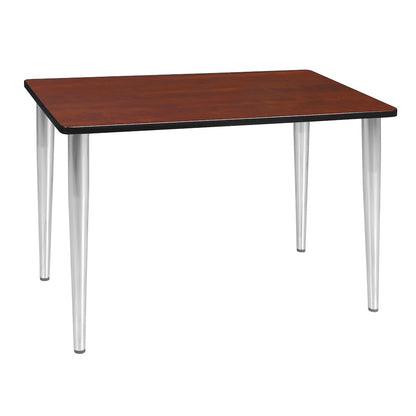 48 x 24 in. Training Seminar Table- Cherry Top, Chrome Tapered Legs