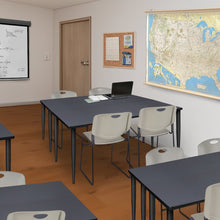 48 x 24 in. Training Seminar Table- Grey Top, Black Tapered Legs