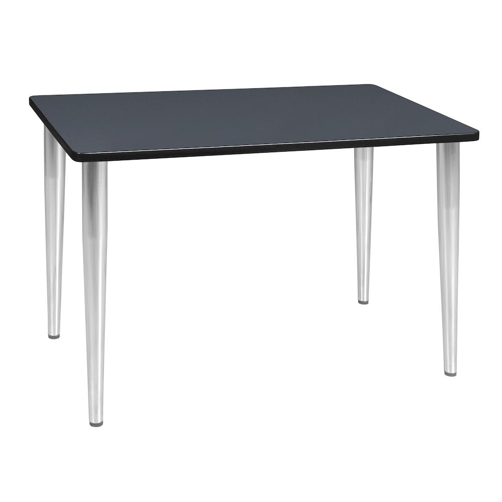 48 x 24 in. Training Seminar Table- Grey Top, Chrome Tapered Legs
