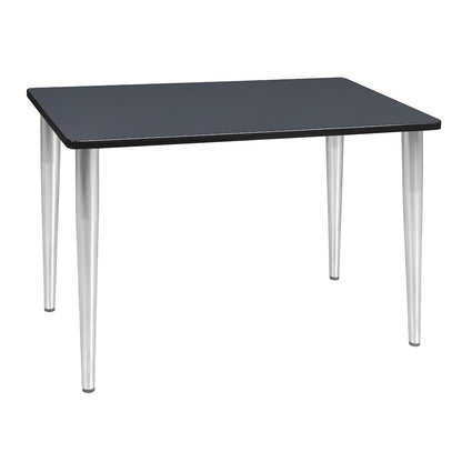 48 x 24 in. Training Seminar Table- Grey Top, Chrome Tapered Legs