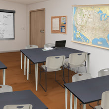 48 x 24 in. Training Seminar Table- Grey Top, Chrome Tapered Legs