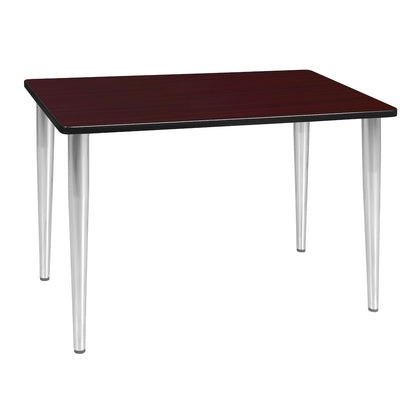 48 x 24 in. Training Seminar Table- Mahogany Top, Chrome Tapered Legs