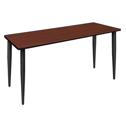 60 x 24 in. Training Seminar Table- Cherry Top, Black Tapered Legs