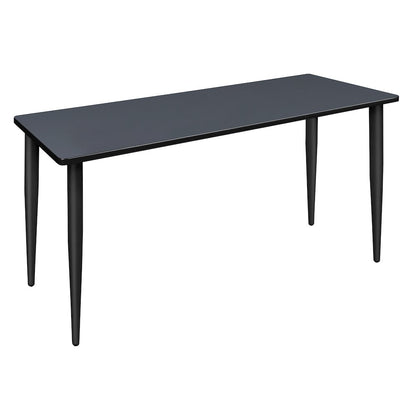 60 x 24 in. Training Seminar Table- Grey Top, Black Tapered Legs