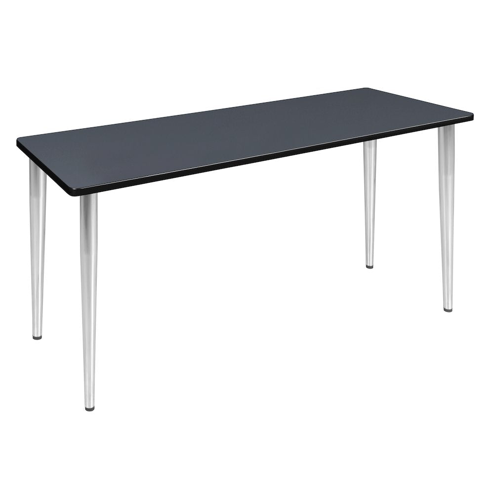 66 x 24 in. Training Seminar Table- Grey Top, Chrome Tapered Legs