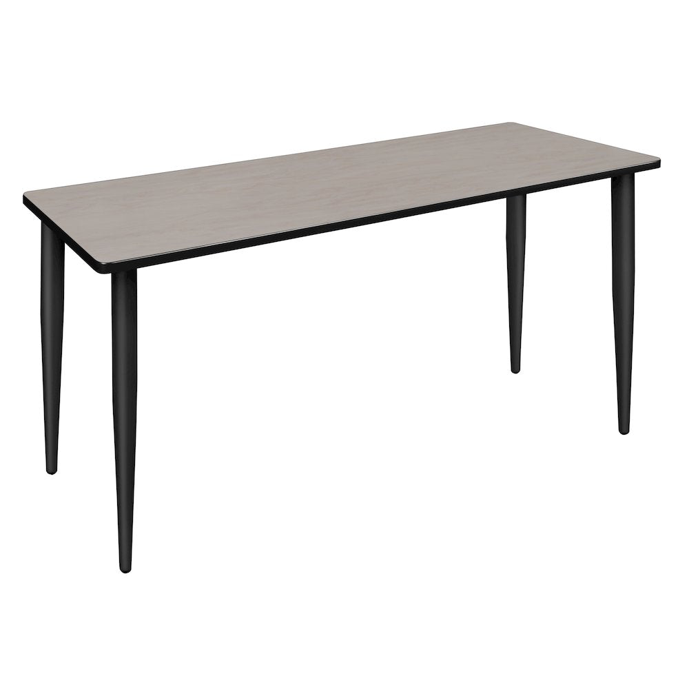 72 x 24 in. Training Seminar Table- Maple Top, Black Tapered Legs