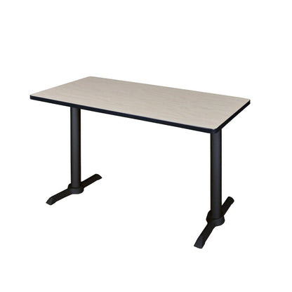 42 x 24 in. Steel T-Base Training Seminar Table- Maple