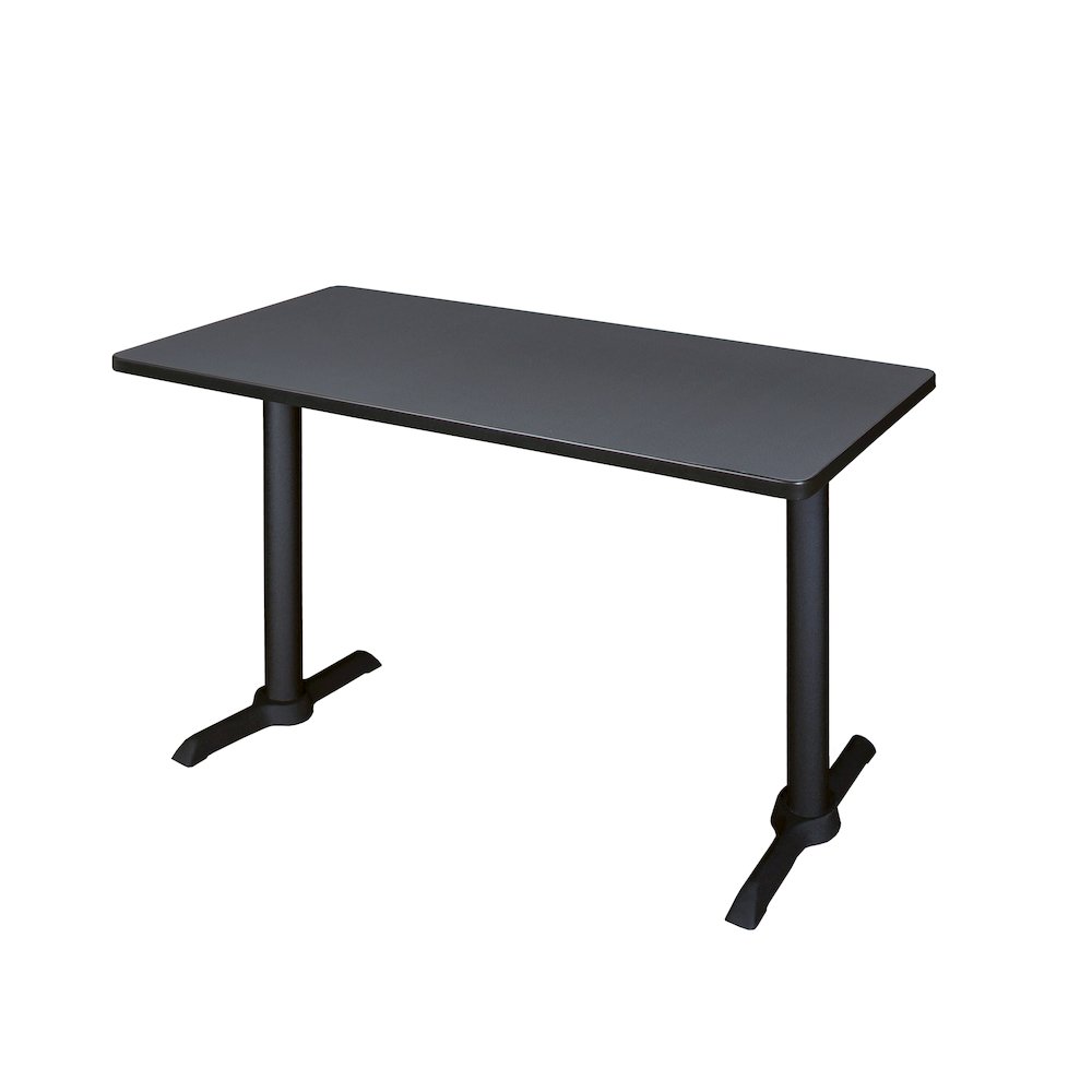 48 x 24 in. Steel T-Base Training Seminar Table- Grey