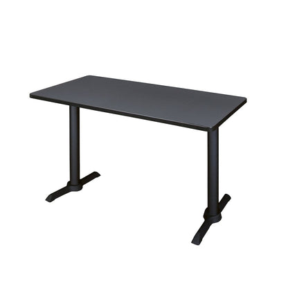 48 x 24 in. Steel T-Base Training Seminar Table- Grey