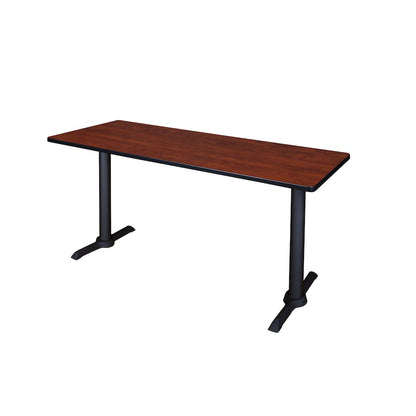 66 x 24 in. Steel T-Base Training Seminar Table- Cherry