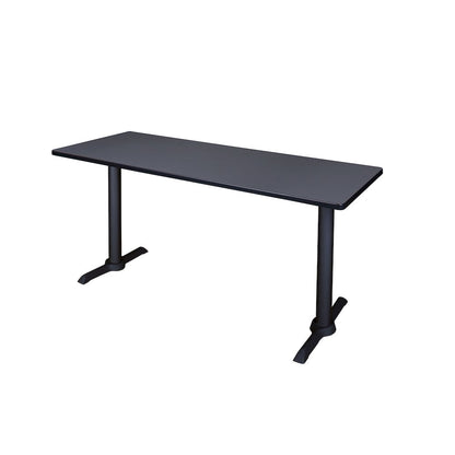 72 x 24 in. Steel T-Base Training Seminar Table- Grey