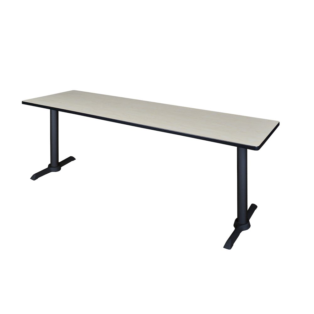 84 x 24 in. Steel T-Base Training Seminar Table- Maple