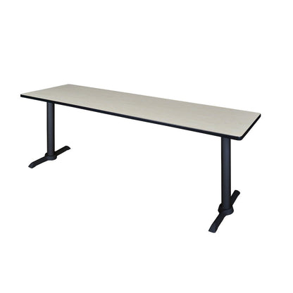 84 x 24 in. Steel T-Base Training Seminar Table- Maple