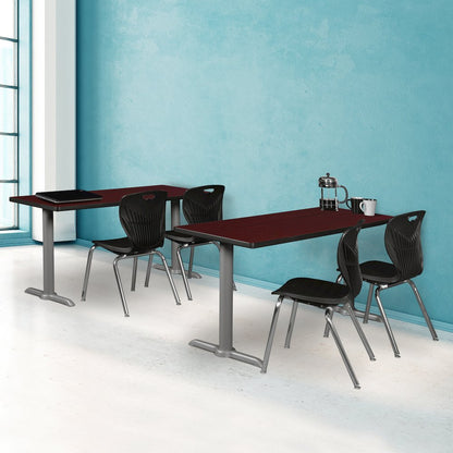 42" x 24" Training Table- Mahogany/ Grey Base