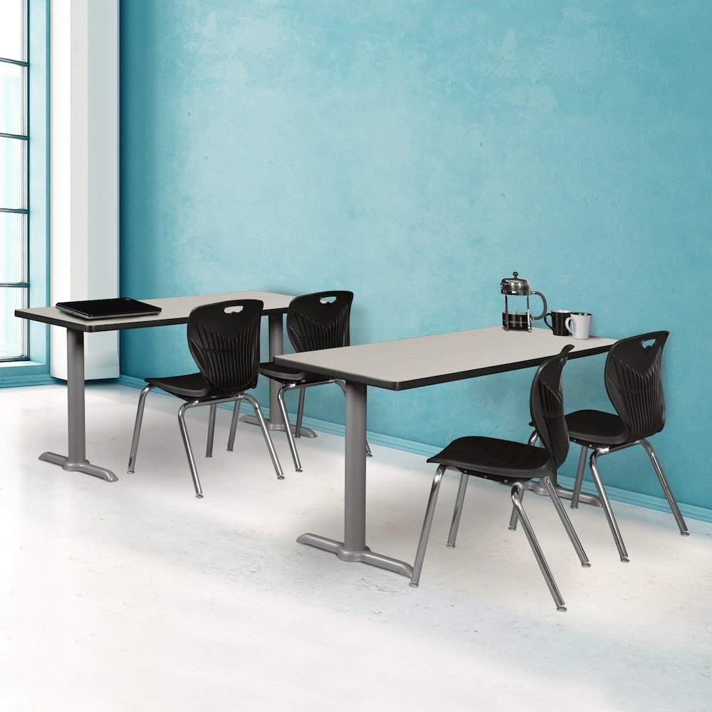 42" x 24" Training Table- Maple/ Grey Base