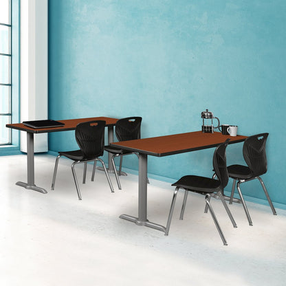 48" x 24" Training Table- Cherry/ Grey Base