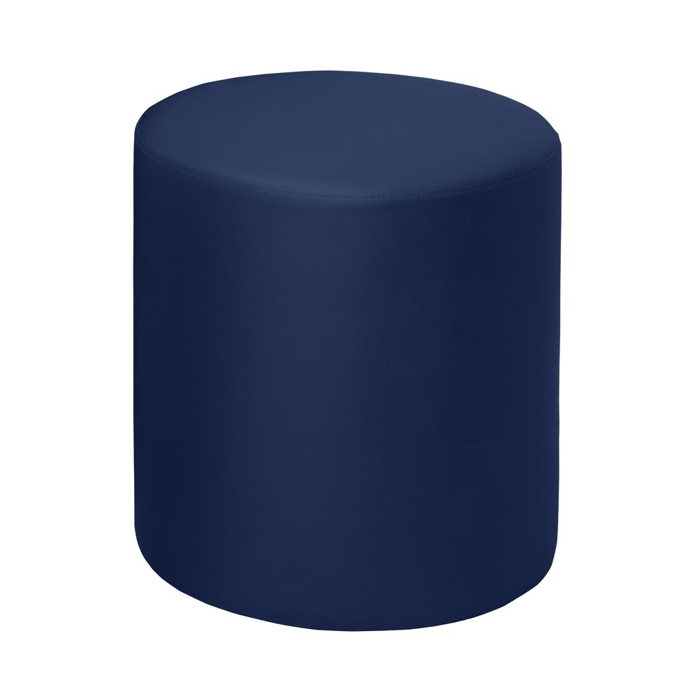 Logan Round Ottoman- Naval Blue
