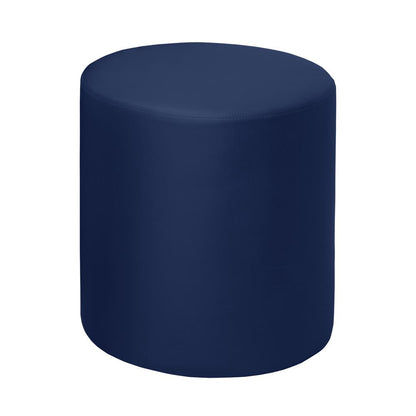 Logan Round Ottoman- Naval Blue