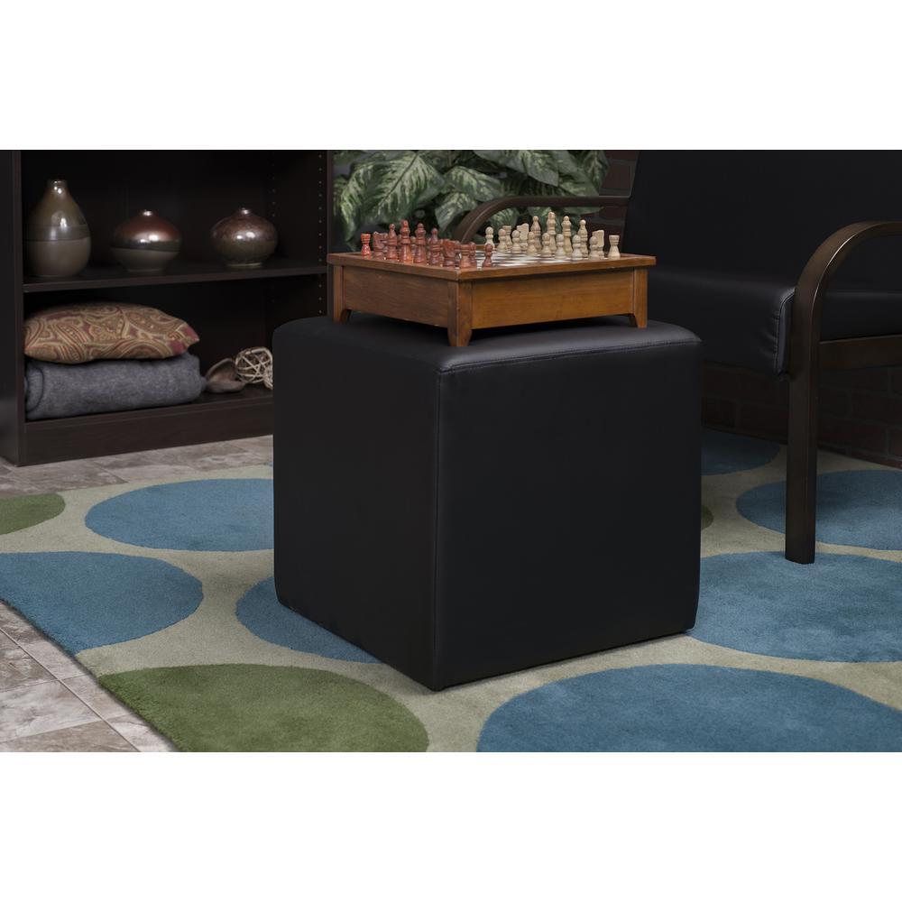 Jean Square Ottoman- Black