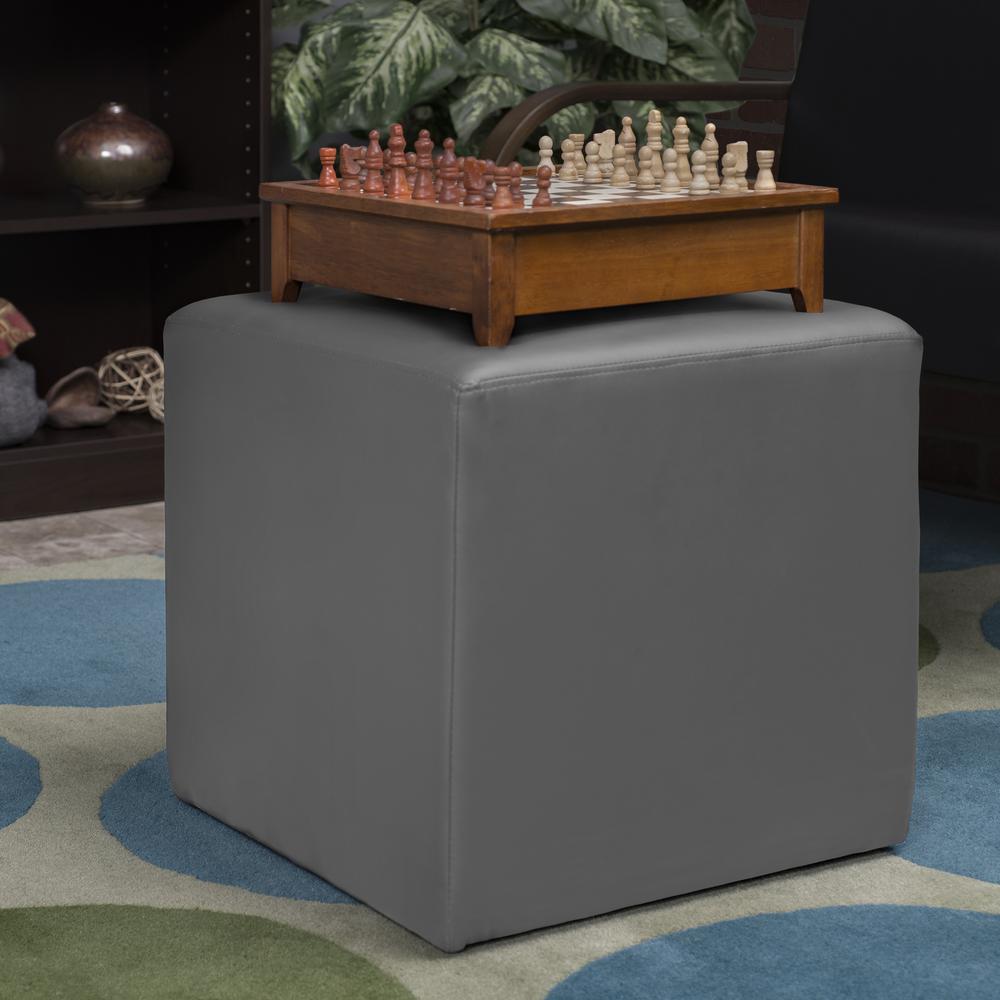 Jean Square Ottoman- Grey