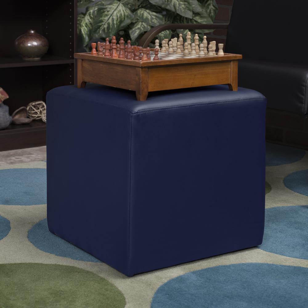 Jean Square Ottoman- Naval Blue
