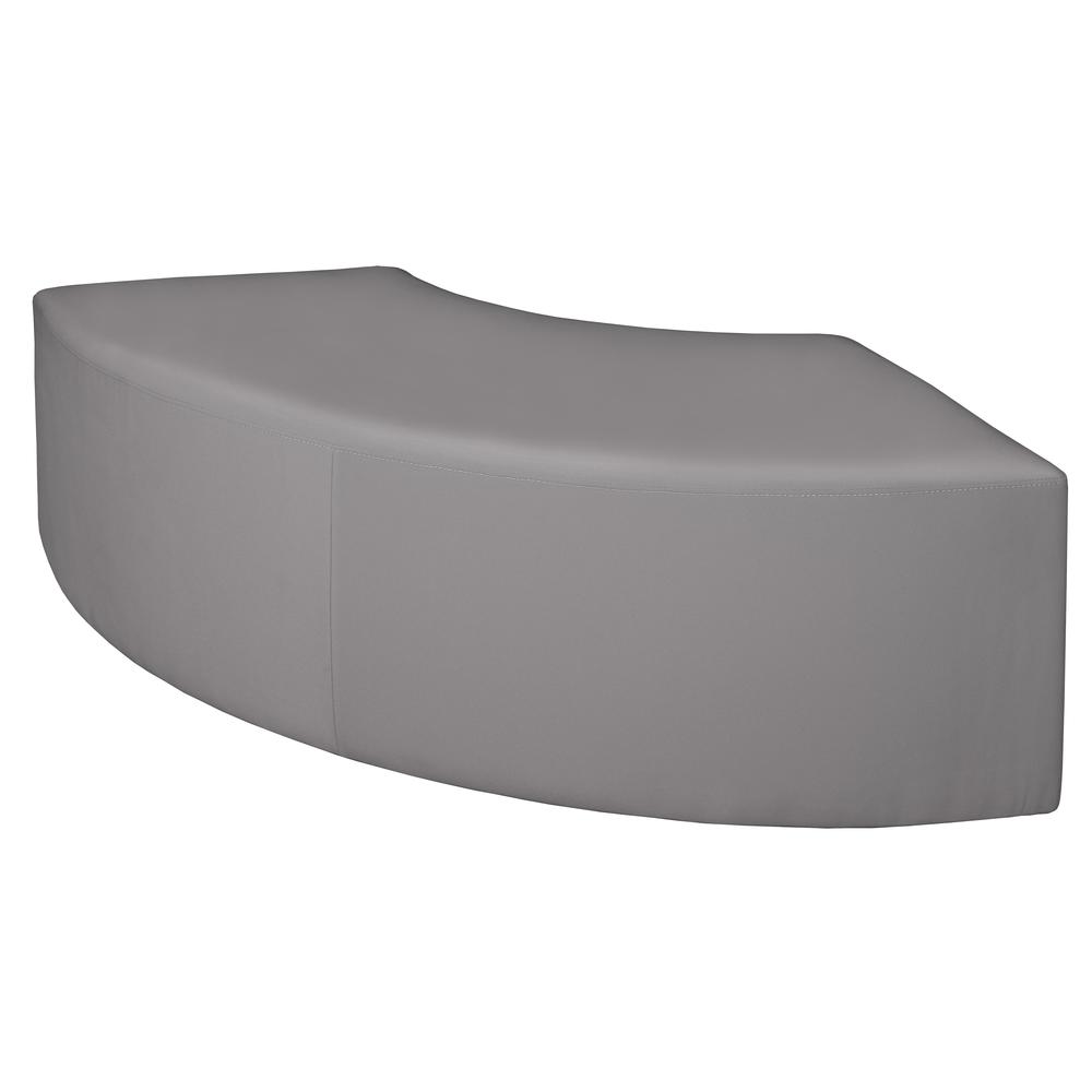 Aurora Curved Ottoman- Grey