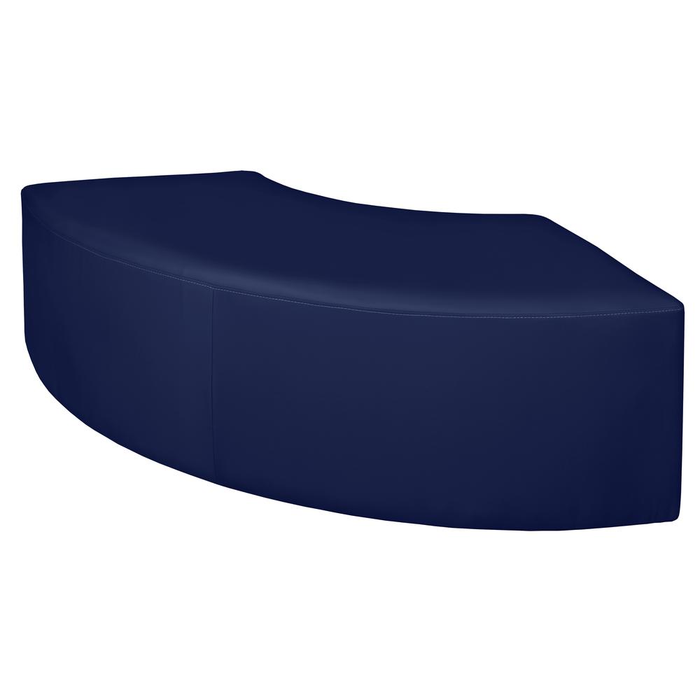 Aurora Curved Ottoman- Naval Blue