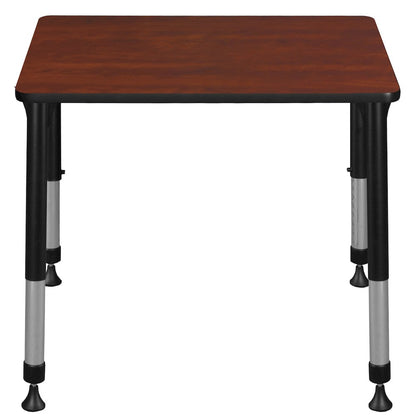 18.5 x 26 in Rectangle Height Adjustable Classroom School Desk- Cherry