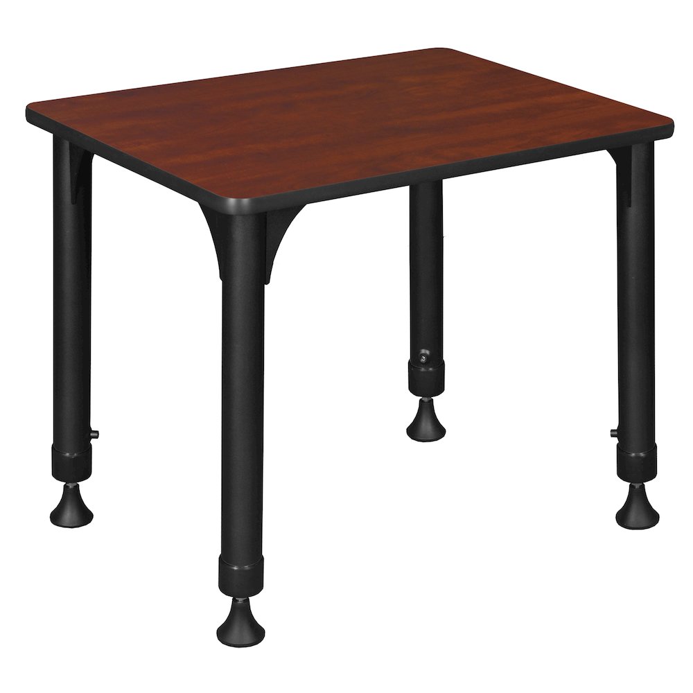 18.5 x 26 in Rectangle Height Adjustable Classroom School Desk- Cherry