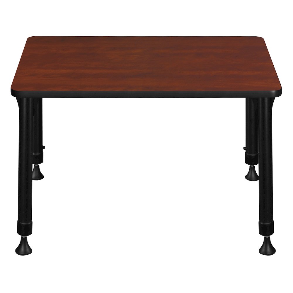 18.5 x 26 in Rectangle Height Adjustable Classroom School Desk- Cherry