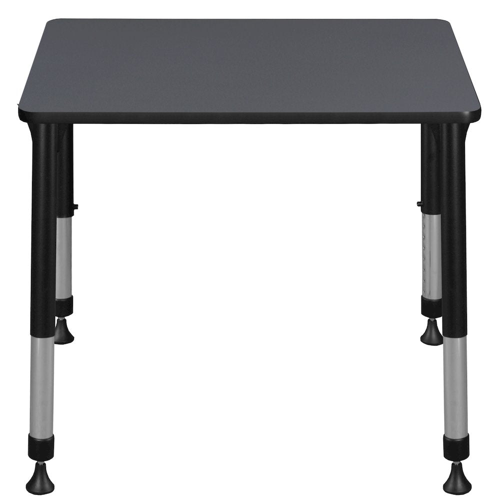 18.5 x 26 in Rectangle Height Adjustable Classroom School Desk- Grey
