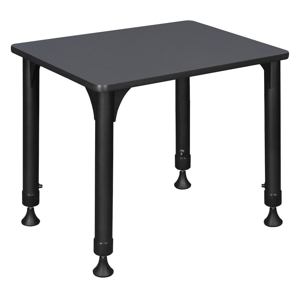 18.5 x 26 in Rectangle Height Adjustable Classroom School Desk- Grey