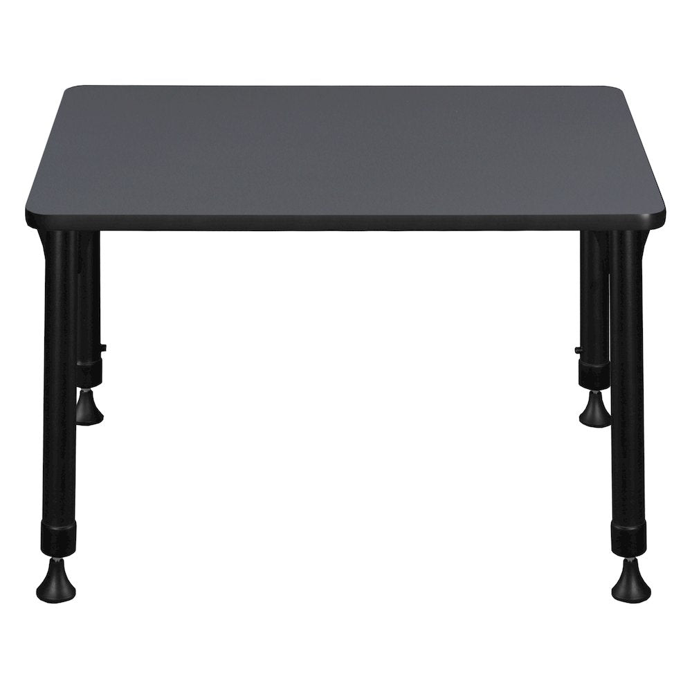 18.5 x 26 in Rectangle Height Adjustable Classroom School Desk- Grey
