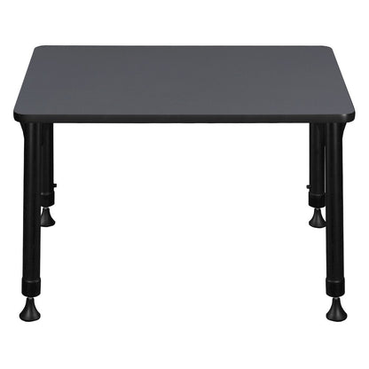 18.5 x 26 in Rectangle Height Adjustable Classroom School Desk- Grey