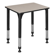 18.5 x 26 in Rectangle Height Adjustable Classroom School Desk- Maple