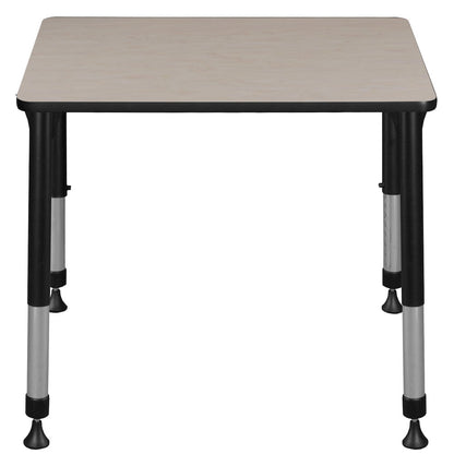18.5 x 26 in Rectangle Height Adjustable Classroom School Desk- Maple