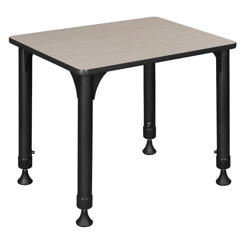 18.5 x 26 in Rectangle Height Adjustable Classroom School Desk- Maple