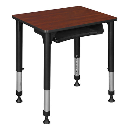 18.5x26 Rectangle Height Classroom School Desk with Book Storage- Cherry