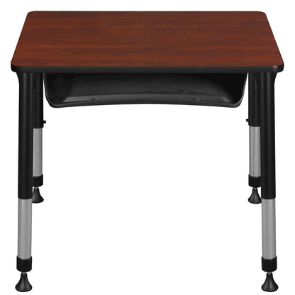 18.5x26 Rectangle Height Classroom School Desk with Book Storage- Cherry