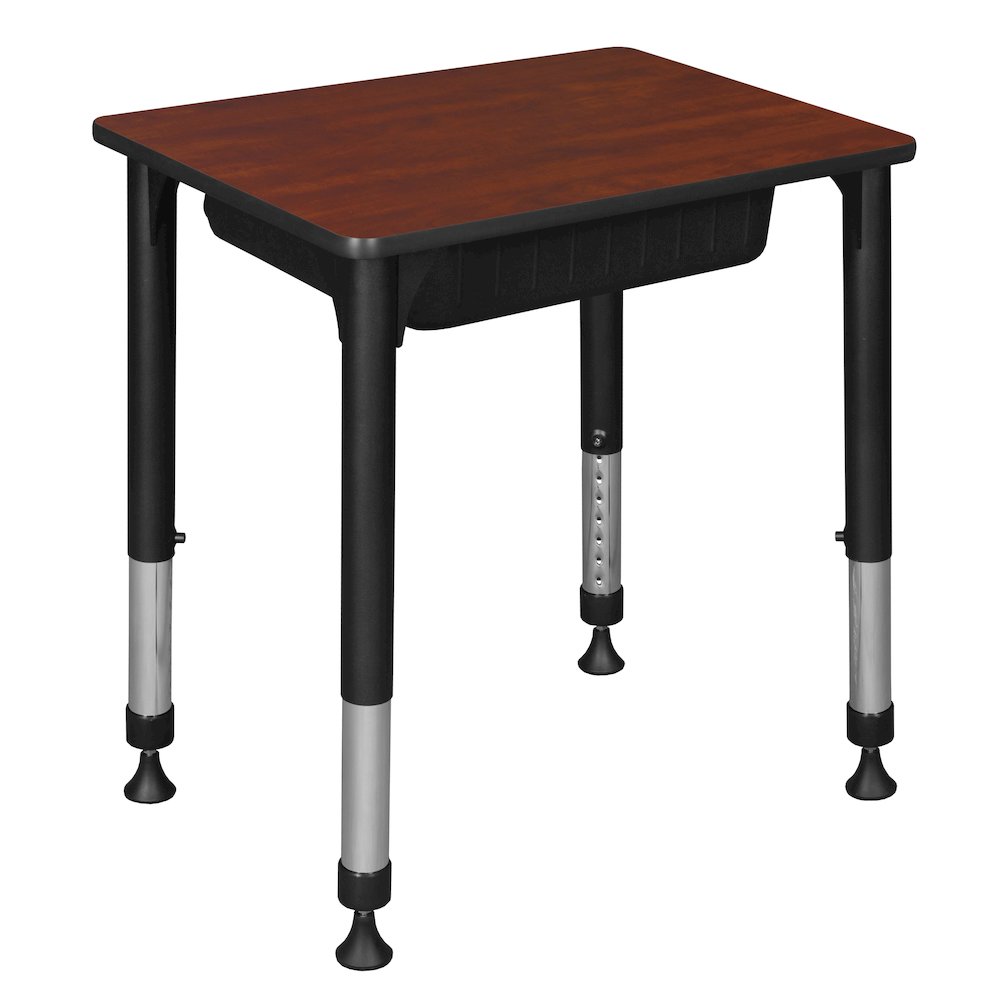 18.5x26 Rectangle Height Classroom School Desk with Book Storage- Cherry