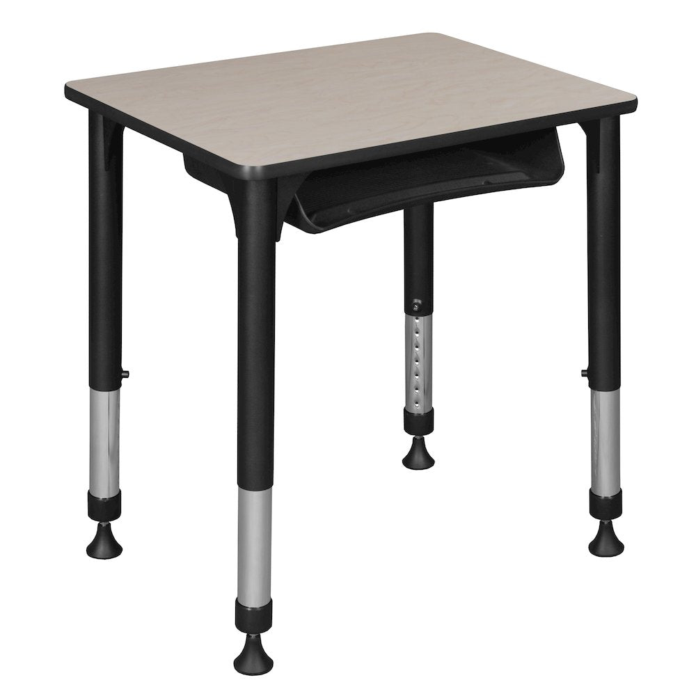 18.5x26 Rectangle Height Classroom School Desk with Book Storage- Maple